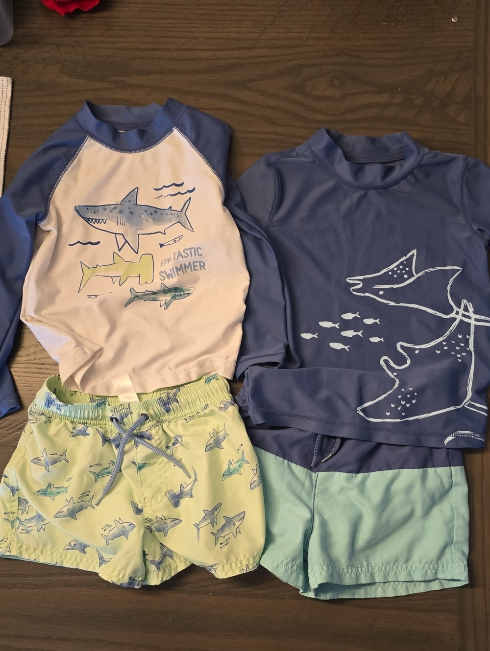 Carter's Swim Shorts and Rash Guards Set of 2 - Boys 3T